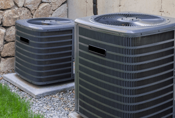 HVAC system outside residential home