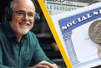 dave ramsey in podcast studio and social security card