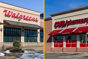 Walgreens and CVS storefronts