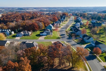 Neighborhood in Eau Claire, Wisconsin