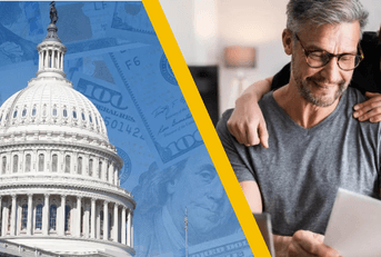 congress and couple doing taxes