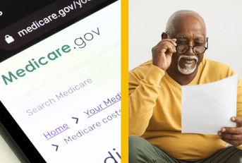 senior man reviewing medicare plan