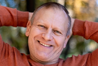 Happy man in his 50s