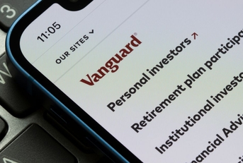 Vanguard website on smartphone