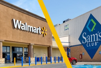 Walmart and Sam's Club storefronts