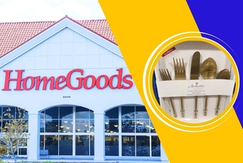 HomeGoods store with flatware set