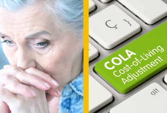 sad woman and cost of living adjustment