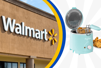 Walmart logo with MyMini Electric Deep Fryer