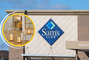 Sam's Club exterior with decorative pumpkins