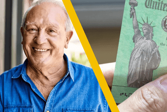 man in his 70s and social security check