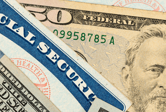 Social Security images with cash