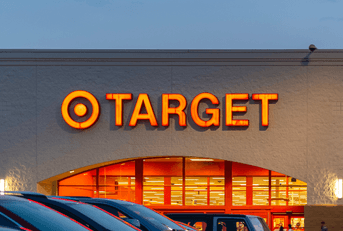 Target store exterior at night 