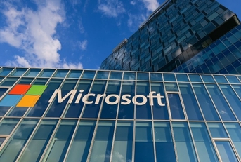 Logo of Microsoft company headquarters office building