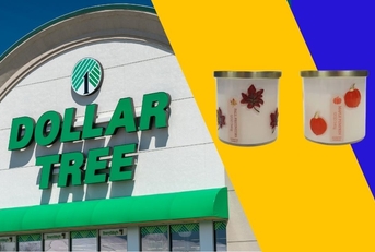 Dollar Tree store with fall andles