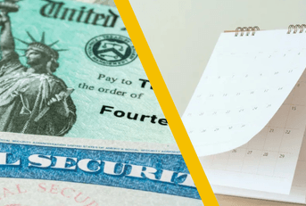 social security check and calendar