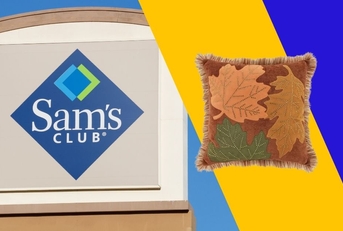 Sam's Club with fall pillow