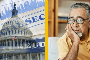 social security and worried older man