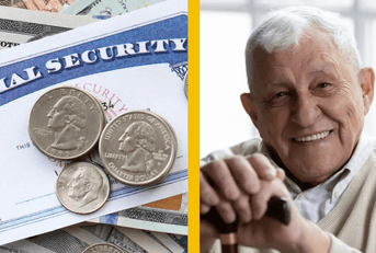 social security card and man in his 80s
