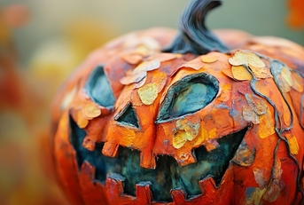 papier mache pumpkin