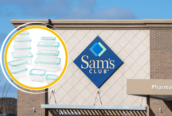 Sam's Club exterior with glass containers