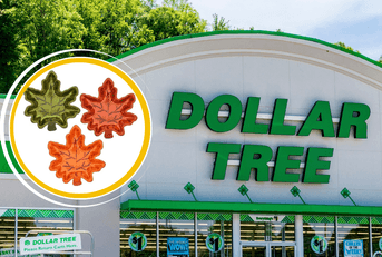 Dollar Tree metallic plastic leaf dishes