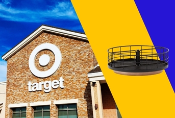 Target storefront with caddy organizer