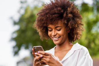 Woman on phone