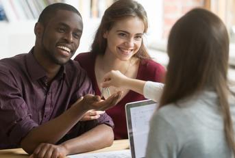 Couple getting a mortgage