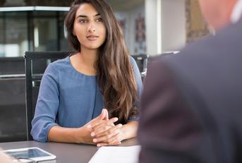 female customer meeting with financial advisor