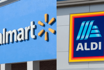 aldi and walmart store from outside