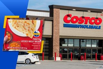 Costco store exterior and featured item