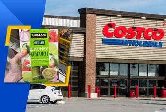 Costco store exterior and featured item