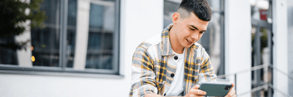 person playing game on phone