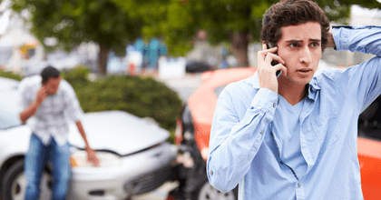 Stressed teen calling about an accident