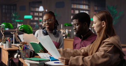 college students studying