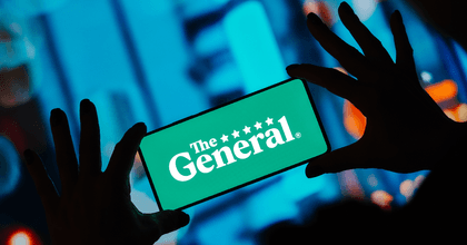 The General Car Insurance logo on cellphone