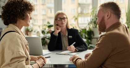 Couple with a financial counselor