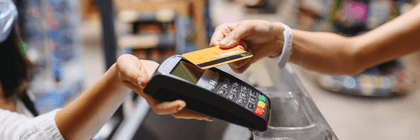 Paying at a store with credit card