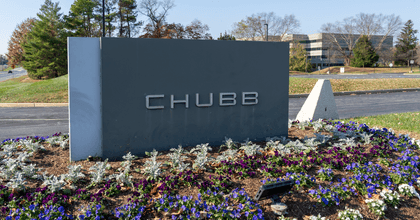 Chubb insurance sign outside headquarters