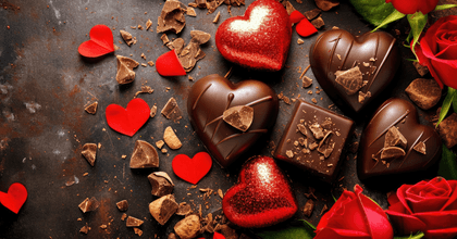 Valentine's roses, chocolates, hearts (1)