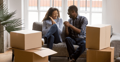 couple moving into apartment