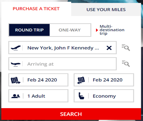 Air France Award Search