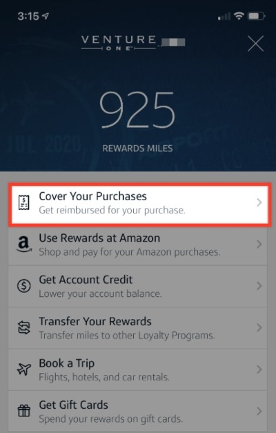 Capital One Purchase Eraser