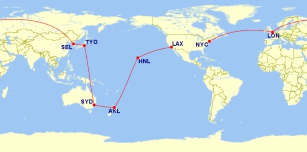 Oneworld Explorer RTW Flight