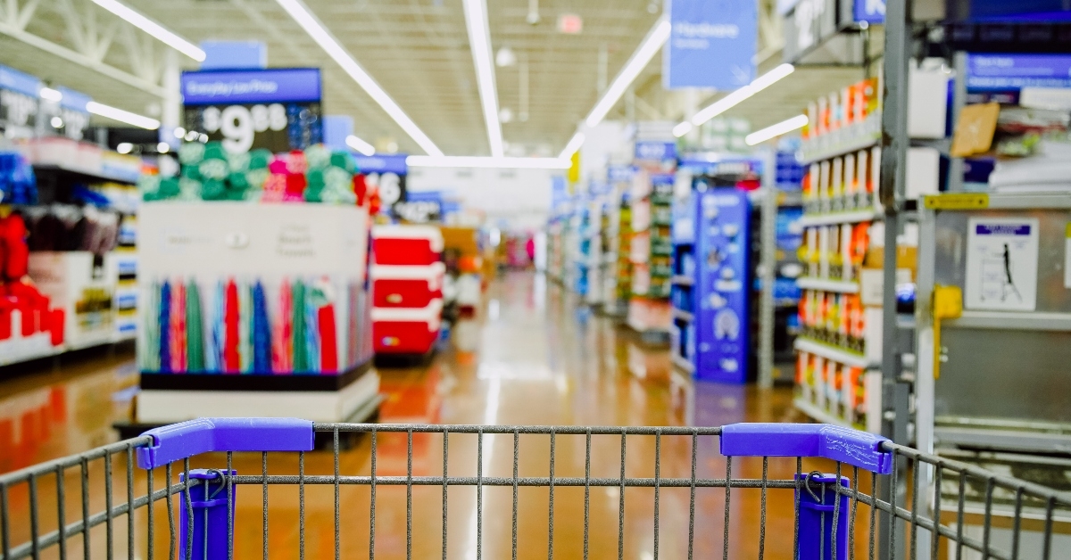 Interior of a supermarket