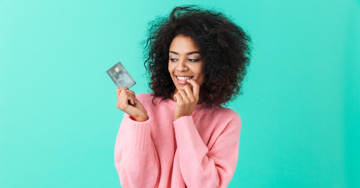 Woman with credit card