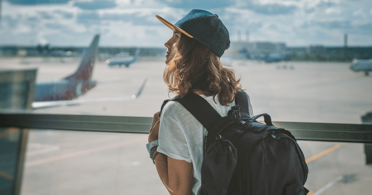 Man traveling