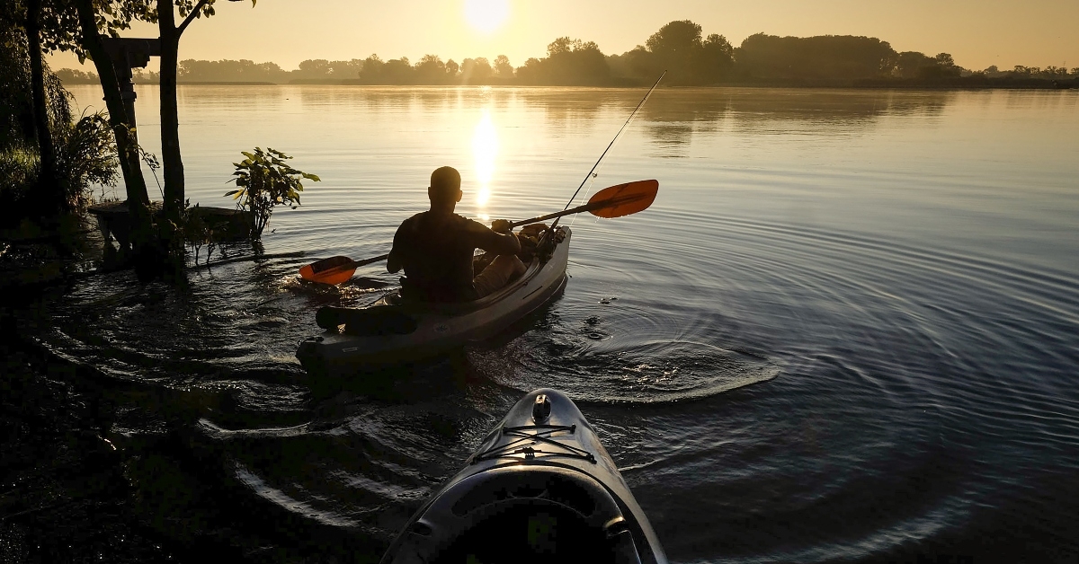Kayaking on Lake Michigan