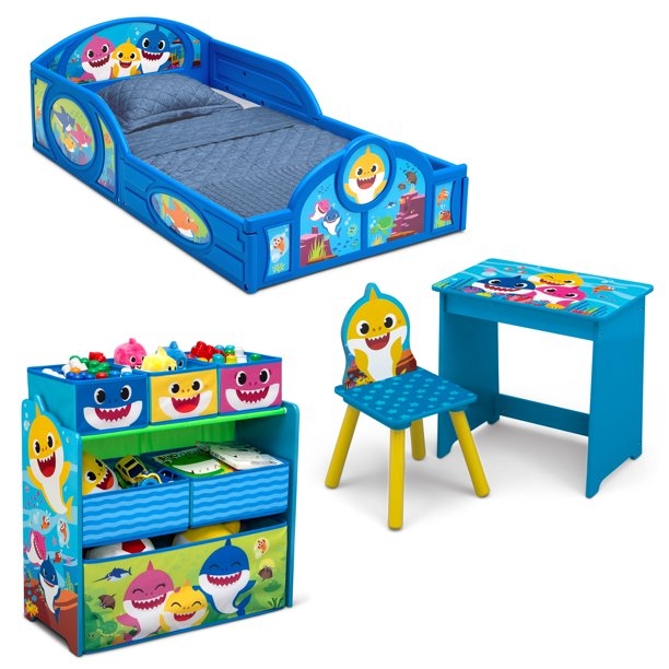 Baby Shark 4-Piece Room-in-a-Box Bedroom Set