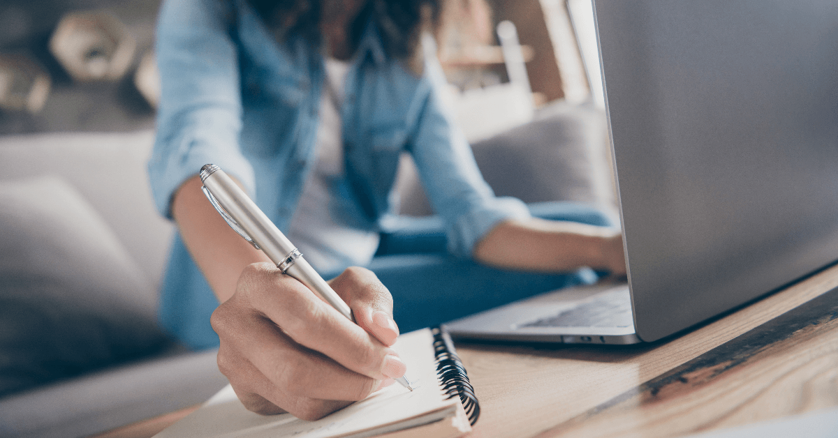 woman making a to-do list